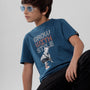Kids - Boys Printed Half Sleeve T-Shirt Deep Blue