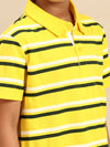 Kids - Boys Printed Half Sleeve T-Shirt Yellow