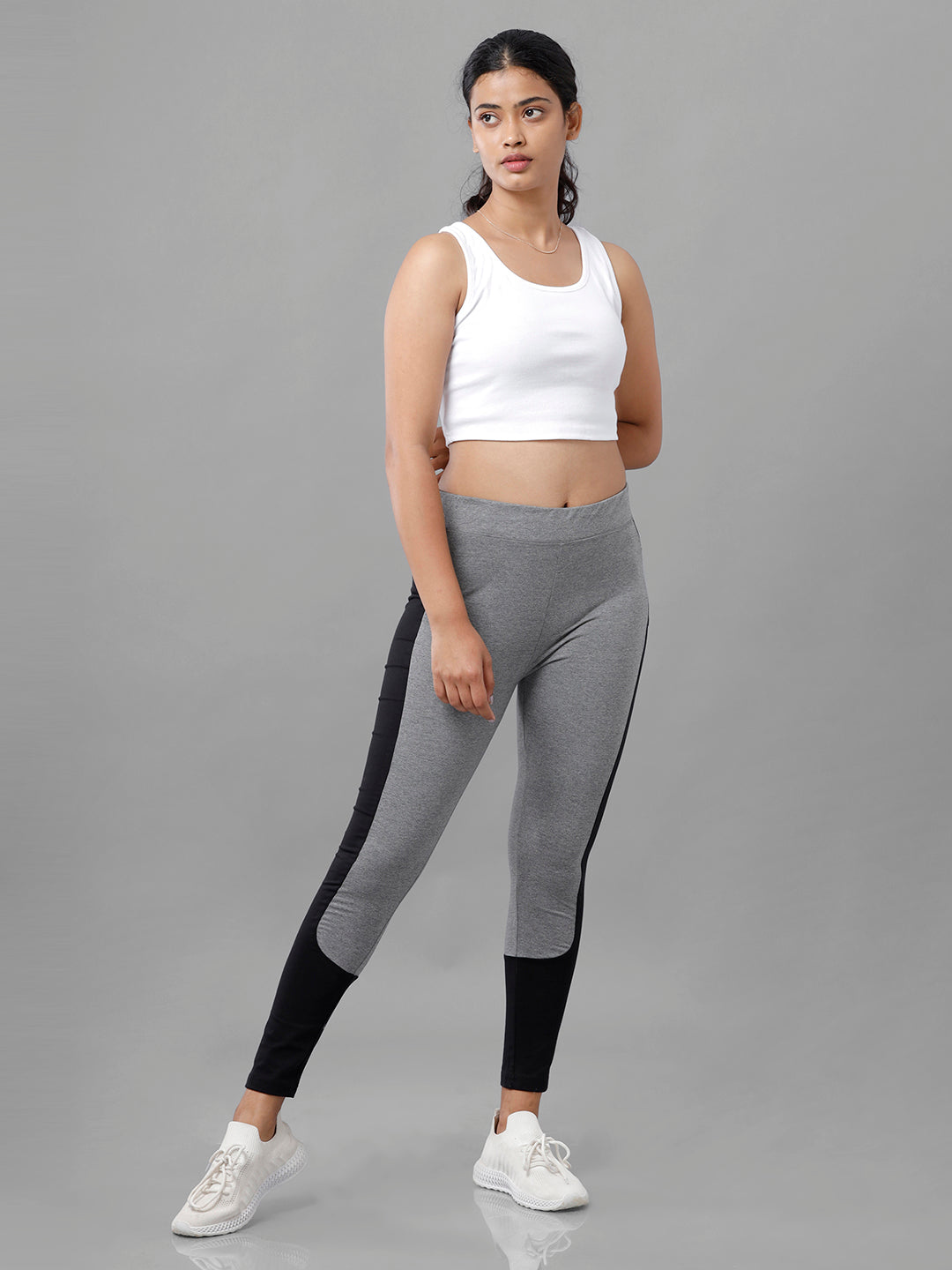 De Moza Ladies Active Wear Leggings Anthra Melange