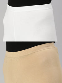 Pack of 2 De Moza Ladies Tights Offwhite & Skin
