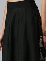 Ladies Printed Skirt Black