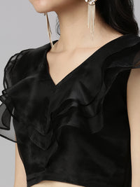 De Moza Womens Crop Top Black