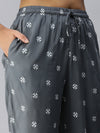De Moza Ladies Printed Pyjama Set Grey