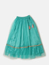 Pipin Girls Printed Lehanga Set Aqua Pink