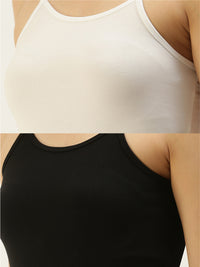 Pack of 2 De Moza Women’s Spaghetti White & Black