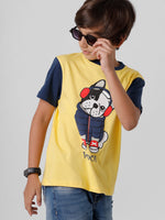 PIPIN Boys Printed T-shirt Yellow