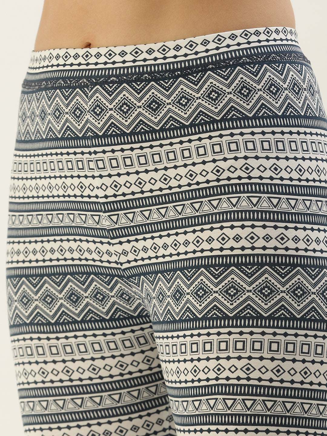 De Moza Ladies Printed Leggings White