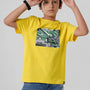 Kids - Boys Printed Half Sleeve T-Shirt Dark Yellow