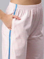 De Moza Ladies Printed Pyjama Set Crystal Pink