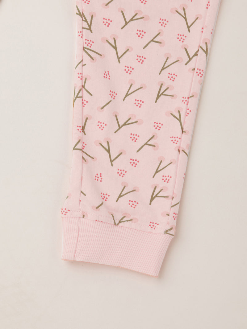 PIPIN Girls Printed Jogger Pink Salt