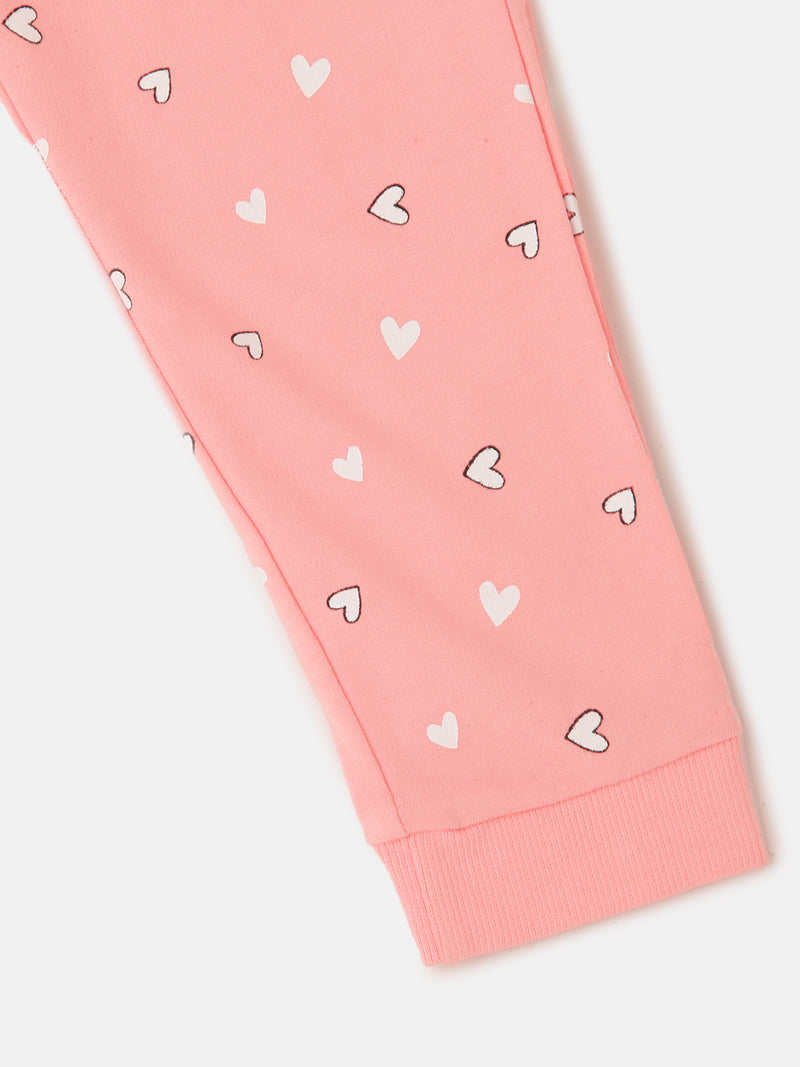 PIPIN Girls Printed Jogger Pink