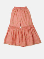 PIPIN Girls Sharara Set Solid Polyester Red & White - De Moza