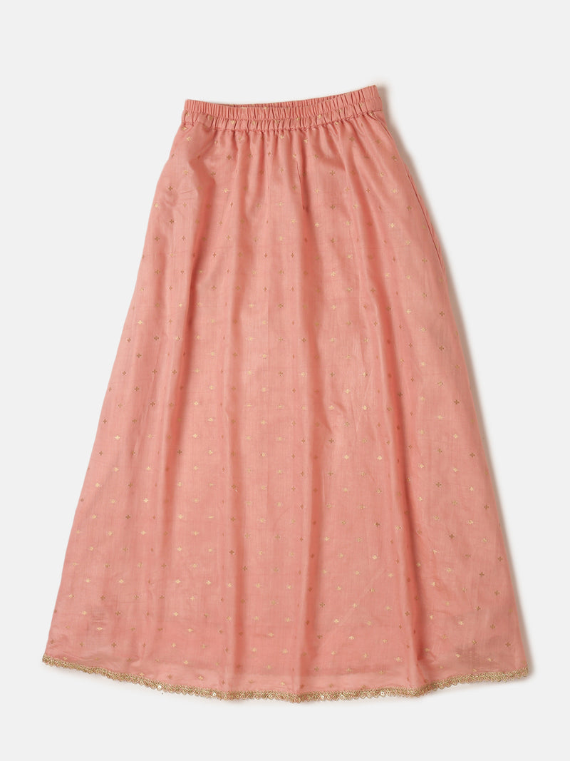 Pipin Girls Lehenga Set Light Pink
