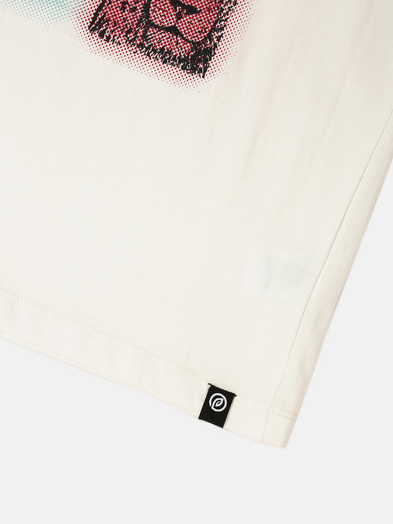 PIPIN Boys Printed T-shirt Offwhite