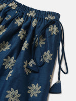 Pipin Girls Printed Lehanga Set Dark Blue
