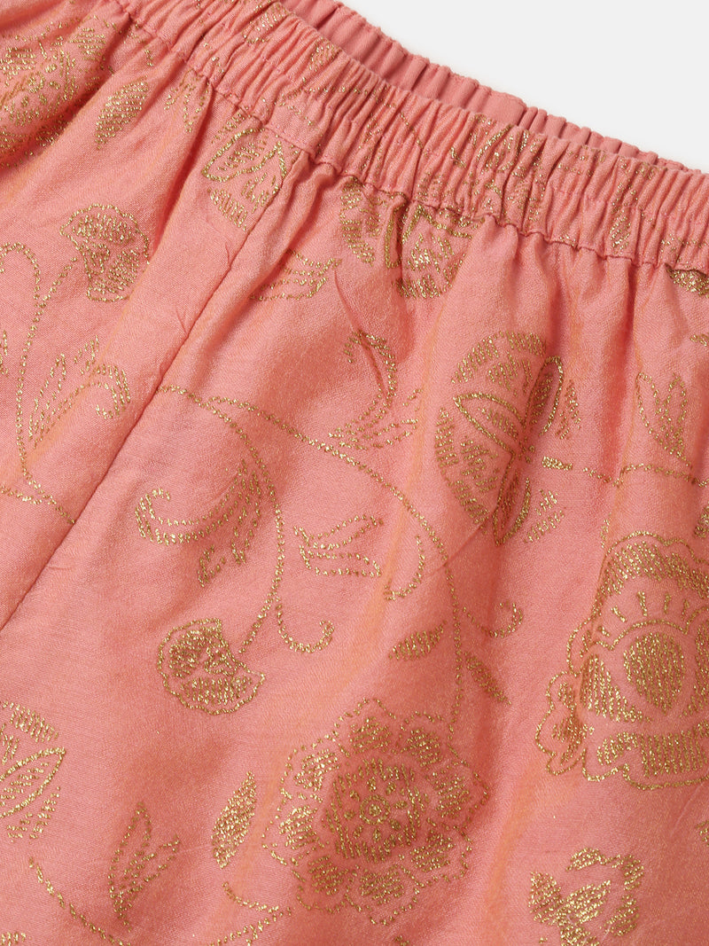 PIPIN Girls Sharara Set Solid Polyester Red & White - De Moza