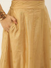 De Moza Women's Co-Ords Sets (Skirt & Blouse) Gold & OffWhite