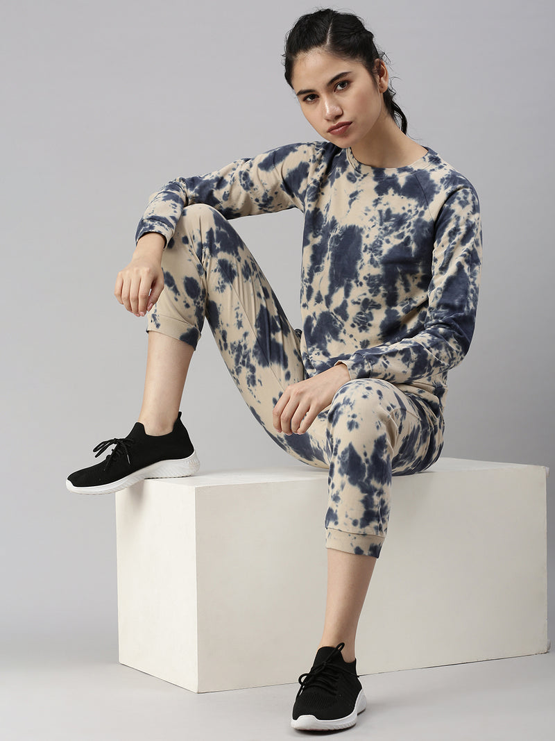 De Moza Women's Co-Ords Sets Dark Navy Blue & Sand