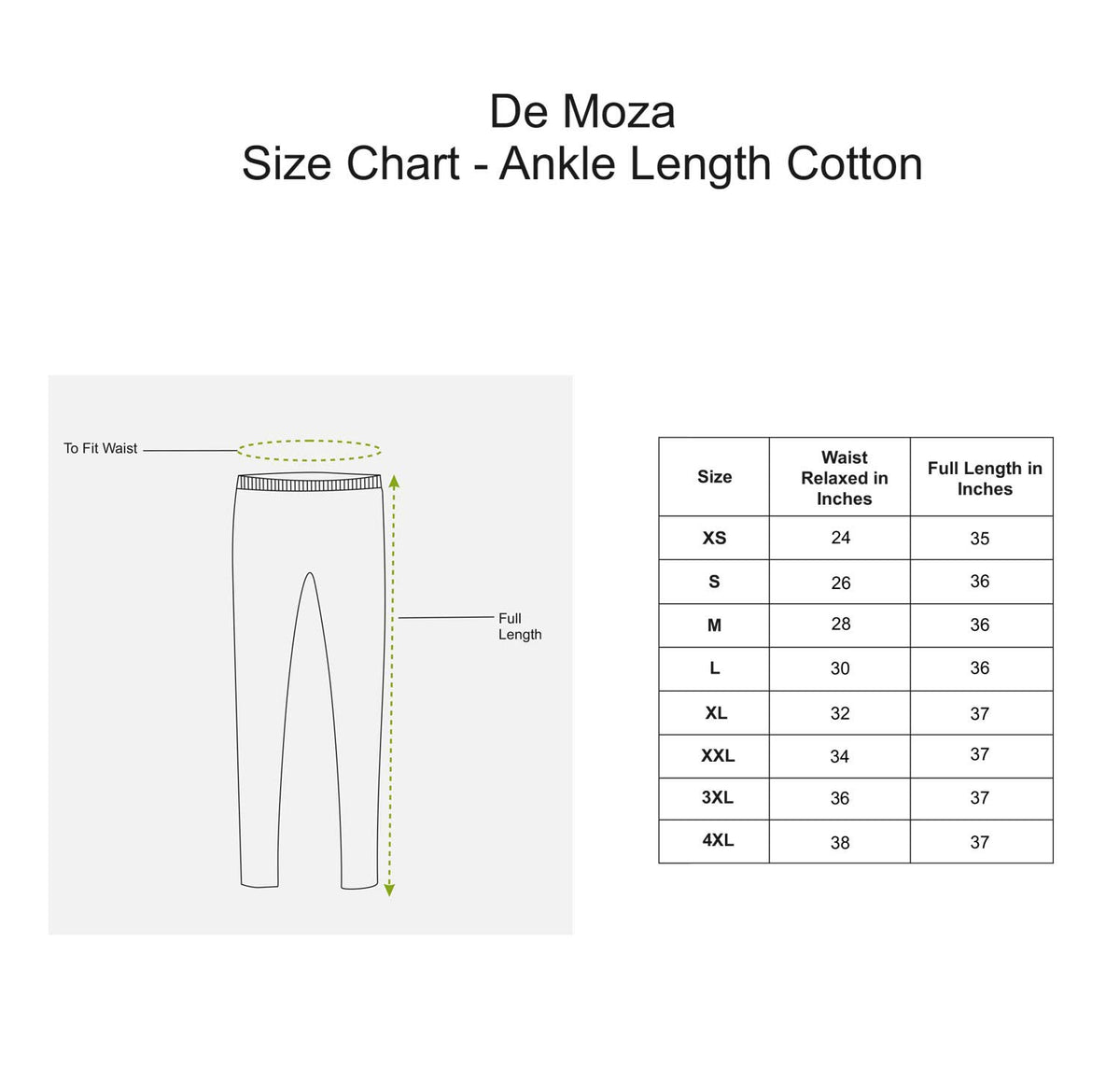 De Moza-Ladies Ankle Length Leggings White - De Moza (7713498243)