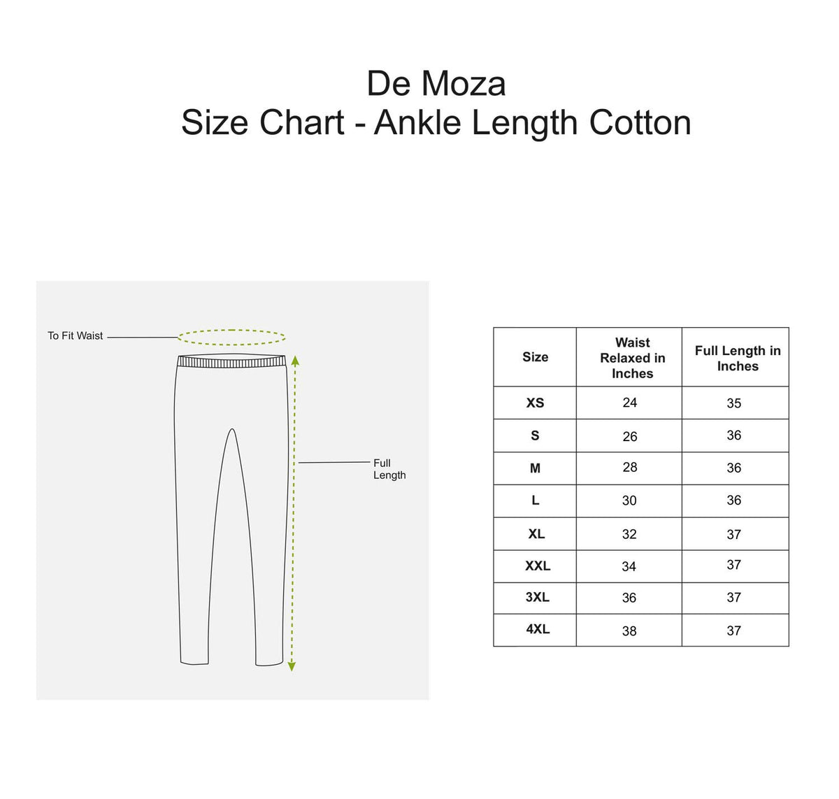 De Moza Ladies Ankle Length Leggings White - De Moza (7713481731)