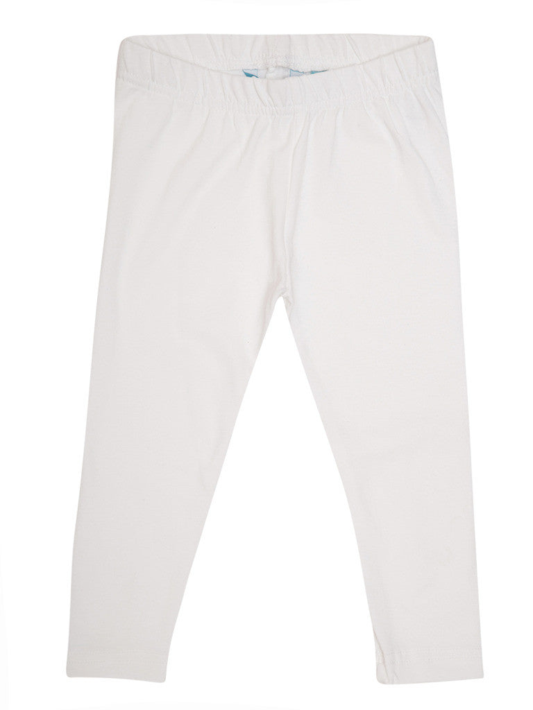 Kids – Girls Ankle Length Leggings White 