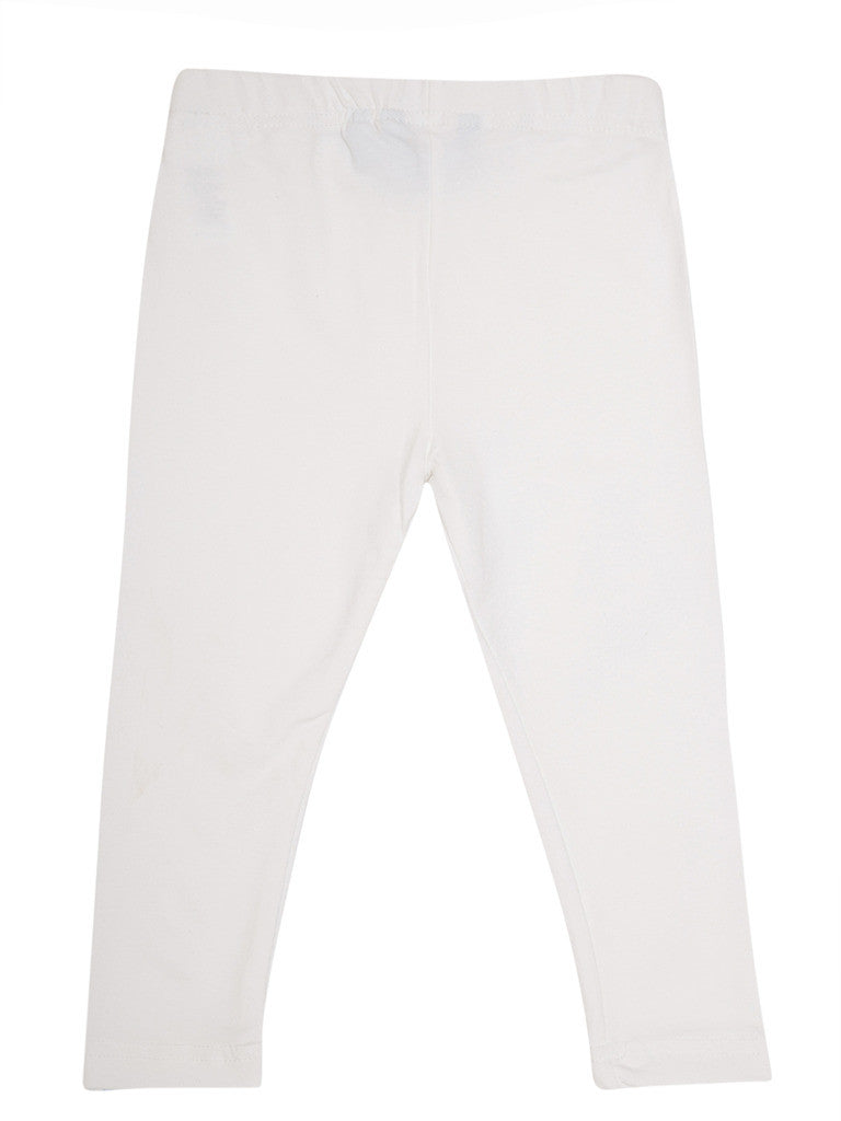 Kids – Girls Ankle Length Leggings White 