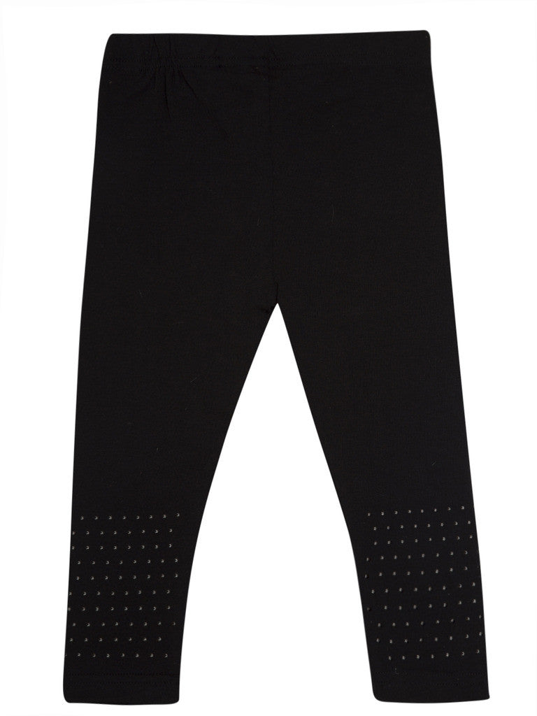 De Moza- Girls Ankle Length Leggings Solid  Black - De Moza (9009716419)