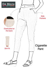 De Moza Women's Cigarette Pant OffWhiteDe Moza Women's Cigarette Pant OffWhite