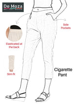 De Moza Women's Cigarette Pant Navy Blue