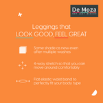 De Moza Women's Premium Ankle Length Leggings Solid Cotton Light Fuchsia - De Moza
