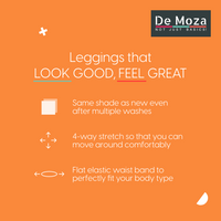 De Moza Women's Premium Ankle Length Leggings Solid Cotton Rani Pink - De Moza
