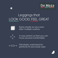 De Moza Women's Premium Ankle Length Leggings Solid Cotton Maroon - De Moza