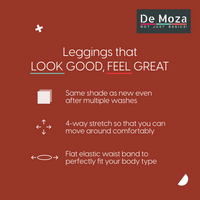 De Moza Women's Premium Ankle Length Leggings Solid Cotton Dark Yellow - De Moza
