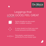 De Moza Women's Ankle Length Leggings Solid Cotton Rust Orange - De Moza