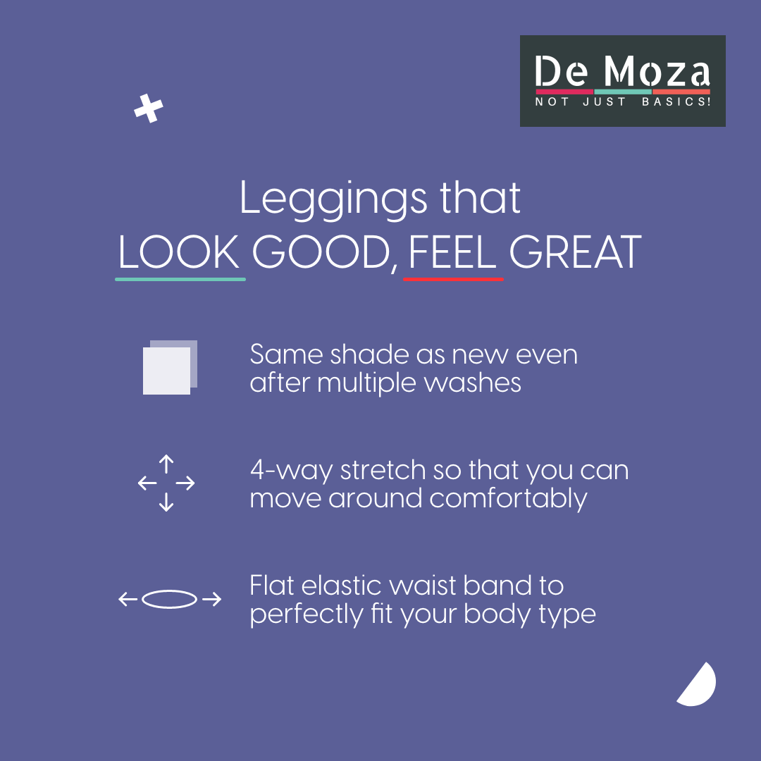 De Moza Women's Premium Ankle Length Leggings Solid Cotton Leaf Green - De Moza