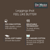 De Moza Women's Premium Ankle Length Leggings Solid Cotton Light Cobalt - De Moza
