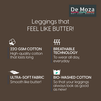 De Moza Women's Premium Ankle Length Leggings Solid Cotton Maroon - De Moza