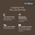 De Moza - Women's Dark Navy Blue Leggings Ankle Length - De Moza