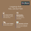 De Moza Ladies Ankle Length Leggings Solid Cotton Dark Teal - De Moza