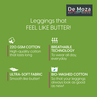 De Moza Women's Premium Ankle Length Leggings Solid Cotton Rani Pink - De Moza