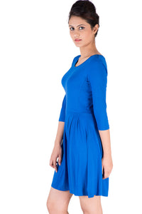 Ladies Dress Maxi Dress Viscose Lycra Cobalt - De Moza (7713614339)