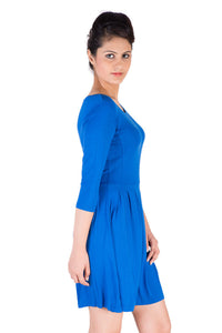 Ladies Dress Maxi Dress Viscose Lycra Cobalt - De Moza (7713614339)
