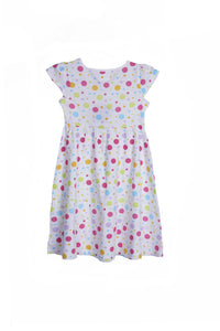 De Moza- Girls Knit Printed White Dress - De Moza (9187116302)
