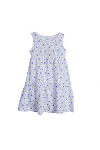 De Moza-Girls Knit Printed White Dress - De Moza (9187116878)