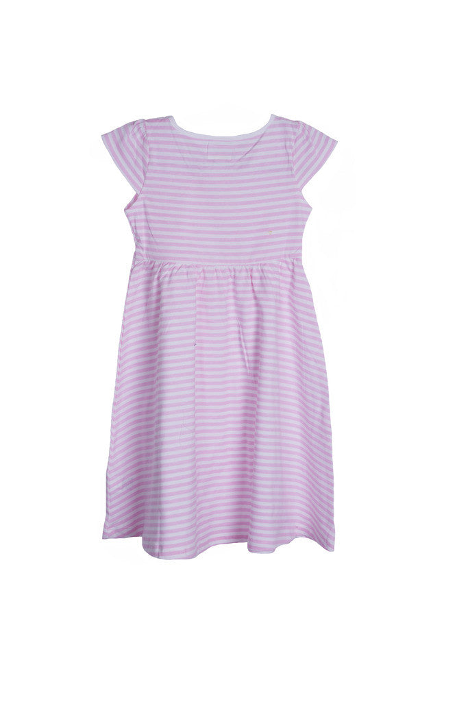 De Moza-Girls Knit Printed White Dress - De Moza (9187117006)
