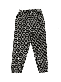De Moza Kids - Girls Printed Harem Pant Knit Bottom Cotton Black - De Moza (4464288104511)