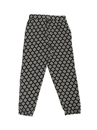 De Moza Kids - Girls Printed Harem Pant Knit Bottom Cotton Black - De Moza (4464288104511)