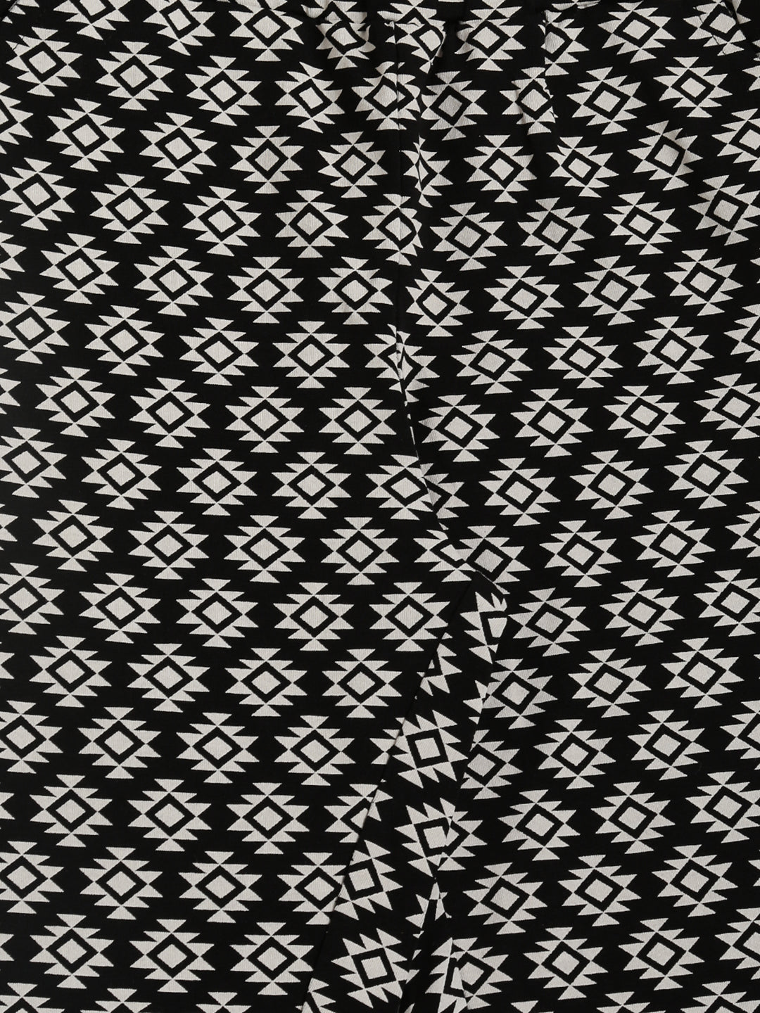 De Moza Kids - Girls Printed Harem Pant Knit Bottom Cotton Black - De Moza (4464288104511)