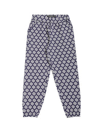 De Moza Kids - Girls Printed Harem Pant Knit Bottom Cotton Navy Blue - De Moza (4464288137279)