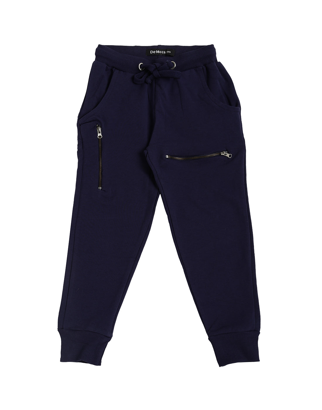 De Moza Kids - Girls Jogger Knit Bottom Solid Cotton Navy Blue - De Moza (4464289775679)